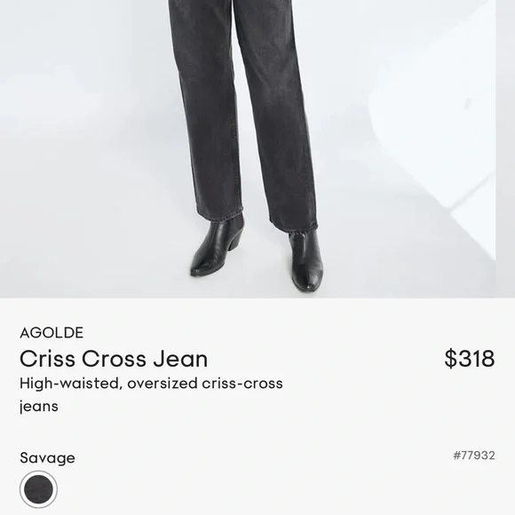 Agolde criss cross jeans black - Picture 2 of 3